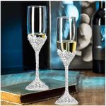 Popgege Champagne Flutes Wedding,Ch