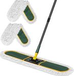 36" Commercial Dust Mop for Floor Cleaning with Replacement Mop Pads, Heavy Duty Industrial Large Floor Wet Dry Mop for Cleaning Office Garage Hardwood Warehouse Factory Mall