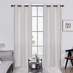 Deconovo Blackout Curtains for Living Room, Room Darkening Curtain Panel for Bedroom, Thermal Insulated Window Curtain, 1 Panel, Silver Grey, 42 W x 84 L Inch Long Curtain