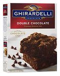 Ghirardelli Double Chocolate Premium Brownie Mix - Pack of 2, 510g(18 oz) Boxes