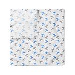 Kiddery Swaddle Wraps | Airplane Print | 100% Muslin Cotton | Breathable | Soft | Nursing Cover | Stroller Cover | Newborn | Extra Large Size | Edition Boys