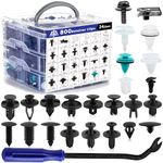 Car Retainer Clips 24 Most Popular Sizes Fasteners 801 PCS Automotive Plastic Clips Auto Push Pin Rivets Set with Blue Fastener Remover for Toyota GM Ford Honda Acura Chrysler