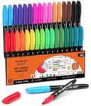 32 Pack Whiteboard Pens, Shuttle Art 16 Colours Whiteboard Markers, Fine Point Dry Erase Markers, Dry Wipe Pens for Writing, Drawing on Whiteboards, Weekly Planner, Glass for School Office Home