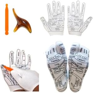 Qianfushun Reflexology Socks - Acupressure Socks with Massage Tools and Pen for Foot Pain Relief