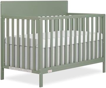 Fisher-Price Meadowbrook 4-in-1 Convertible Full Size Baby Crib, Wooden Nursery Furniture, Converts to Toddler Bed with Guardrail, Daybed & Full-Size Bed, Greenguard Gold & BSA Certified, Meadow Green