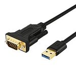 CableCreation USB 3.0 to VGA Cable 10 Feet (FL2000DX Chip), USB to VGA Adapter Cord 1080P @ 60Hz, External Video Card, Only Support Windows 10/8.1/8 / 7 (NO XP/Vista/Mac OS X), Black