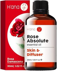 H’ana Rose Essential Oils for Skin Use & Aromatherapy - 100% Pure Therapeutic Grade Rose Oil for face - Rose Oil Essential Oil for Diffuser, Skin, Face, Hair & Perfume (30ml)