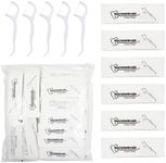 Modixun 150pcs Dental Floss Picks, Individually Packaged Flosser Picks, Unflavored Flexible Dental Flossers, Floss Singles Bag for Family, Hotel, Travel