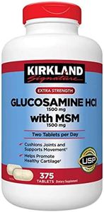 Kirkland GhZzx, Extra Strength Glucosamine HCI with MSM 375 Count (Pack of 2)