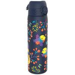 Ion8 500ml Water Bottle, BPA Free, Leakproof, Dishwasher Safe, Easy Open, Secure Lock, Clear Drinks Bottle for Boys & Girls, Small Gym Sports Drinking Water Bottle 500ml, Navy Blue, Birds Design