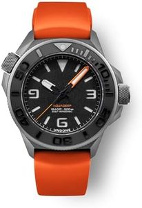 UNDONE Aquadeep Signal Orange Rubber Band 43 mm Automatic Dive Watch 500M Water Resistance Wristwatch Diver for Men