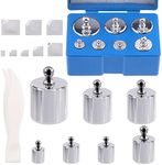 Mardatt 16 Pcs Precision Scale Calibration Weight Set,10/20/50/100/200g, 500/200/100/50/20/10mg Steel Weights Calibration with Tweezers for Digital Balance Scale, Jewellery Scale(Total 500g)