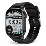 Smart Watch, Infrared True Blood Oxygen Monitor, 2.04-inch AMOLED Display, Heart Rate Sleep Monitoring, IP68 Waterproof Fitness Tracker, Smartwatch for Men Compatible with Android and iOS