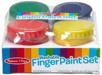 Melissa & Doug Finger Paint Set (4 pcs) - Red, Yellow, Blue, Green