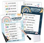 Hadley Designs Boho Daily Schedule for Kids Schedule Board for Home - Reward Chart Bedtime Routine Chart for Toddlers, Morning Routine Chart for Kids, Toddler Daily Routine Chart for Kids