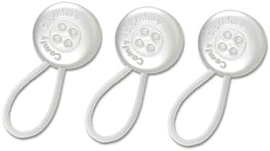 Comfy Clothiers 3-Pack Elastic Collar Extenders for Mens Shirts Dress Shirt Collar Expanders - White Buttons - Button Extender for Dress Shirts - Collar Extender - Neck Extender for Dress Shirt