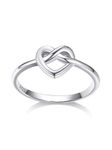 Bestyle Hypoallergenic Silver Ring for Women, Cute Minimalist Heart Celtic Ring, Infinity Love Ring for Promise Engagement Wedding, Gift for Christmas Valentine's Day,Size 10