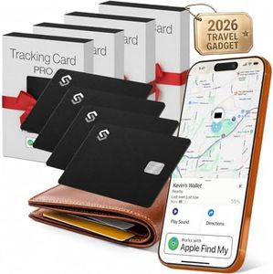 SPOTMINDERS Apple MFi Certified Credit Card Wallet Tracker PRO 4-Pack (iOS Only) Works with Apple Find My Tracking Card for Wallet Rechargeable Tag IP68 0.07in Slim iPhone Item Finder for Tags Luggage