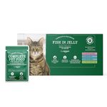 by Amazon Complete Food for Adult Cats, Fish Selection in Jelly, 4.8 kg (48 Packs of 100g)