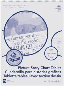 Pacon® PACMMK07430 Chart Tablet, Picture Story, 24" x 32", White, 25 Sheets