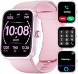 Smart Watch for Women Android & iPhone, 1.8" Smartwatch (Answer/Make Calls) Alexa Built-in, IP68 Waterproof Activity Fitness Tracker Watch with Heart Rate/SpO2/Sleep Monitor, 120+ Sports Mode Pink