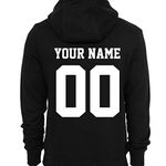 Custom Name and Number Hoodie by 6ixset - Pullover Hooded Sweater/Sweatshirt - Design Your Own, Personalize, Customize