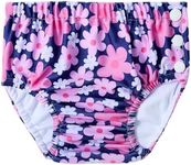 Durio Reusable Swim Diapers Washable Baby Swim Diaper Unisex Infant Toddler Swimming Essentials Waterproof B Flowers 6-12 Months