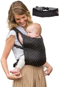 Infantino - Zip Travel Carrier - 2-in-1 Baby Carrier - Collapsible - Easy to fold up or unpack in Seconds - Full Featured - Ergonomic Support - Suitable for Babies 5.4-18.1 kg - Black