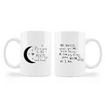 kunlisa Couples Coffee Mugs Set,Long Distance Relationship Gifts,Love Gifts for Her,Couple Gifts for Him Her Husband Wife Boyfriend Girlfriend,Love You to the Moon and Back Matching Mugs 11 Ounce