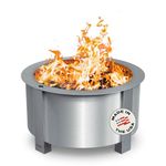 Breeo Smokeless FIrePit (X Series 24, Stainless Steel) - 27.5" Smokeless Fire Pit for Outside - 62 lbs | Ideal for Families - Compatible w/Wide Range of Breeo Accessories - Gifts for Dad