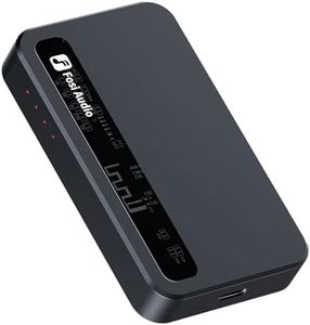 Fosi Audio N3 Portable Bluetooth Headphone Amplifier Receiver 3.5mm Mini Desktop Amp with HiFi OPA1656 Op-Amp Chip Aux Stereo for 16-300 Ohm Headphones Two-Stage Bass Gain Switch Alluminum Alloy