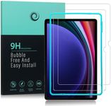 Ibywind Screen Protector For Samsung Galaxy Tab S9+/Tab S9 Plus/Tab S9 FE+/Tab S10+/Tab S10 Plus(12.4 Inches),with 2Pcs Tempered Glass,[Fingerprint Reader,Easy to install]