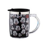 Ski Homeware Double Wall Inner Stainless Steel Tea,Coffee, Milk Mug With Handle And Lid For Kids Cherry Mug (Mickey Mouse-2) - 350 Ml