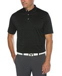 Callaway Men's Golf Short Sleeve Pique Open Mesh Polo Shirt, Black, 3X-Large