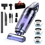 [Suction Upgrate] Handheld Vacuum Cleaner Cordless 15000Pa Wireless Handheld Car Vacuum Cleaner Strong Suction, 120W Powerful,USB Rechargeable 30min Long-Lasting Battery Vacuum Cleaner (Black)