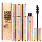 2 Pack 4D Silk Fiber Lash Mascara Black, Waterproof, Longer & Thicker Lashes, Voluminous Eyelashes, Clump-Free, Long-Lasting, Natural Smudge-Proof, Adds Length, Depth and Glamour Effortlessly