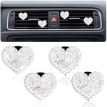 Tyqour 4Pcs Bling Heart Car Air Ven