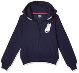 Amazon Brand - Jam & Honey Girls Cotton Hooded Neck Winter Regular Fit Hoodie(JHAW20GSWT113_Navy_2-3 Years_Navy1_2 Years-3 Years)