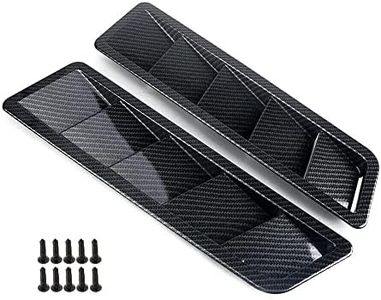 WENJTP Auto Hoods Vents Bonnet Cover Hood Scoop For Cars Louvers Vent Cover HTRACING (Carbon Fiber)