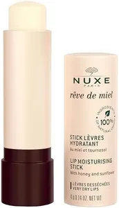 NUXE Rêve de Miel Lip Stick - 100% Natural Organic Moisturizer for Cracked & Dry Lips With Shea Butter & Vitamin E, 0.14 Oz