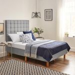 Home Treats Divan Bed With Mattress & Headboard | King Size Divan Base With Cover Fabric Bed Frame 5FT With Legs (Pocket Sprung Mattress, King (U.K. Standard))