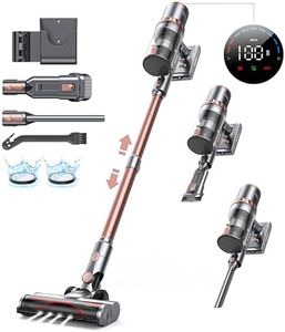 Praovado Cordless Vacuum Cleaner, 500W/45Kpa Powerful Suction Stick Vacuums with 60min Runtime Lightweight Handheld Vacuums for Pet Hair, Home, Car