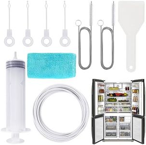 Bomtop 10 Pièce Kit Nettoyage Frigo, Frigo Outils de Nettoyage, Drague de Vidange Réfrigérateur, Brosse de Nettoyage, Outils de Nettoyage Réutilisables Pour le Nettoyage des Trous de Drainage