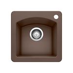 Blanco BL440202 Diamond Single Bowl Bar Sink, Cafe Brown