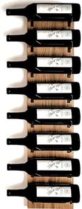 Blue River Goods Wine Rack Wall Mounted | 8 Bottle Storage | Wooden Wine Rack for Wall Wine Rack Display | Wall Mount Wine Rack with Black Brackets | Wall-Mounted Wine Racks | Wall Mounted Wine Racks