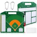 Magnetic Baseball Lineup Board, Baseball Clipboard Lineup Cards for Dugout, Softball Dry Erase Board with Marker Training Equipment for Coach Coaching Accessories