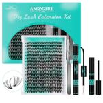 Lash Extension Kit 320Pcs,DIY Individual Lashes Clusters Kit,Lash Bond And Seal,Lash Remover For Eyelashes Extensions,Lash Applicator Tool For False Eyelash Cluster Kit At Home(30D,D-Mix9-16mm Kit)