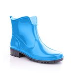 LEMIGO Women's Wellington Boots Ankle Short Rain Boots Elke, blue, 7 UK