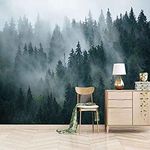 Mural Customize 3d Wallpaper Foggy Forest Landscape Wall Decoration Poster Picture Large Mural For Bedroom Living Room Office Decor for Bedroom Living Room Study141"（W） x 110"（H）