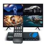OREI Quad Multi HDMI Viewer 4 in 1 Out HDMI Switcher 4 Ports Seamless Switcher and IR Remote Support 4K @ 30Hz 1080P for PS4/PC/DVD/Security Camera, HDMI Switch VGA Output - HDS-401MV